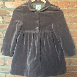 Girls Velvet Peek Fleur Coat
